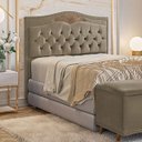 Ver imagem 2 de Cabeceira Cama Box Casal 1,40 Estofada Veludo  Holanda - Star Confort