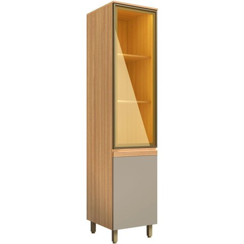 Cristaleira 50cm 2 Portas Móveis Sul Elegance Iluminação LED