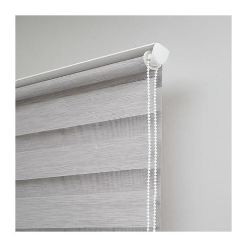 Persiana Rolo Zebra 120x160 Cinza Linho