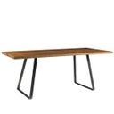 Ver imagem 1 de Mesa Sala de Jantar Cozinha Ogleary 190cm Grafite Madeira Maciça Rustic Brown - Gran Belo