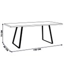 Ver imagem 3 de Mesa Sala de Jantar Cozinha Ogleary 190cm Grafite Madeira Maciça Rustic Brown - Gran Belo