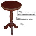 Ver imagem 2 de Conjunto 3 Mesas de Apoio Lateral Redonda Madeira Maciça Jovi Imbuia - Gran Belo
