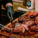 Ver imagem 3 de Tábua de Carne para Churrasco Madeira Invertida Teca - Stolf 58,5x38