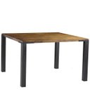 Ver imagem 1 de Mesa Sala de Jantar Cozinha Bladel Quadrada 80cm Grafite Madeira Maciça Rustic Brown - Gran Belo