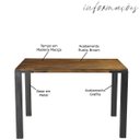 Ver imagem 2 de Mesa Sala de Jantar Cozinha Bladel Quadrada 100cm Grafite Madeira Maciça Rustic Brown - Gran Belo
