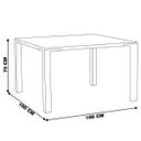 Ver imagem 3 de Mesa Sala de Jantar Cozinha Bladel Quadrada 100cm Grafite Madeira Maciça Rustic Brown - Gran Belo