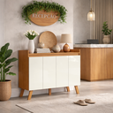 Ver imagem 2 de Aparador Buffet - Moderno para Sala e Recepção Sofisticado:cinamomo/branco