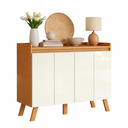Ver imagem 3 de Aparador Buffet - Moderno para Sala e Recepção Sofisticado:cinamomo/branco