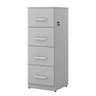 Gaveteiro para Escritório 4 Gavetas com Chave Plata Móveis - 1