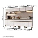 Ver imagem 7 de Cozinha Completa Atlanta Turner 14 Portas 4 Gavetas 285cm Branca Móveis Carraro