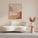 Ver imagem 2 de Sofá Curvo Billini 2 Lugares 180cm Braço Esq. Pés Ouro Bouclé Off White - Sallar Home