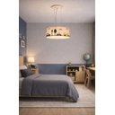 Ver imagem 3 de Luminária de Teto Pendente Carrinhos Infantil 40x15cm 2 em 1 Tom Luz