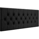 Ver imagem 1 de Cabeceira Painel Estofada Dubai Deluxe Queen Preto 1,60m - Pc Móveis