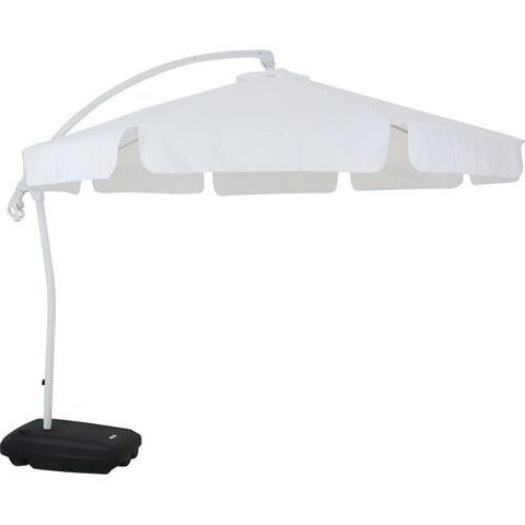 Ombrelone Suspenso Buzios Branco 3m + Base P/ Jardim Piscina:branco