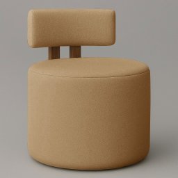 Poltrona Decorativa Organica Almyra - Tecido Boucle - Capuccino - 2