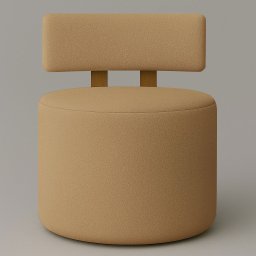 Poltrona Decorativa Organica Almyra - Tecido Boucle - Capuccino - 3