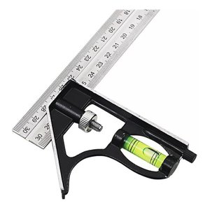 Esquadro Combinado Inox Profissional C/ Nível 12 Pol 300mm