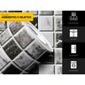 PAPEL DE PAREDE ADESIVO LAVAVÉL CORES PASTILHAS 0,50X25M:MÁRMORE PRETO - 3