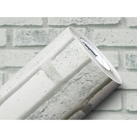 PAPEL DE PAREDE ADESIVO LAVAVÉL CORES GOLD PEDRAS 0,50X25M:TIJOLO BRANCO