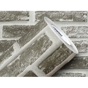 PAPEL DE PAREDE ADESIVO LAVAVÉL CORES GOLD PEDRAS 0,50X25M:TIJOLO CINZA