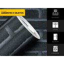 Ver imagem 3 de PAPEL DE PAREDE ADESIVO LAVAVÉL CORES GOLD PEDRAS 0,50X25M:TIJOLO PRETO