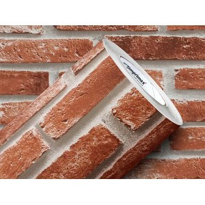 PAPEL DE PAREDE ADESIVO LAVAVÉL CORES GOLD PEDRAS 0,50X25M:VERMELHO