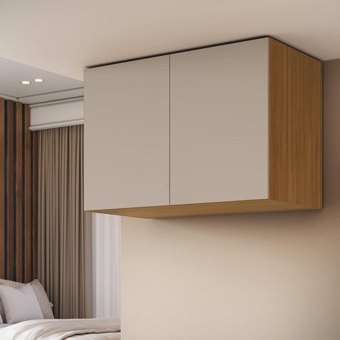 Armário Aéreo Organizador Multiuso MDF 2 Portas Altezza