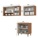 Ver imagem 4 de Cozinha Venaly 5 Peças com Balcão Pia e Torre Quente 1 Forno Cinamomo/Off White - Móveis Henn