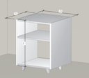 Ver imagem 3 de Kit 2 Mesa Cabeceira Nicho Quarto 39x50x37 Branco