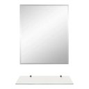 Ver imagem 1 de Espelho Banheiro Lapidado Bisotê 50x60cm + Prateleira de Vidro