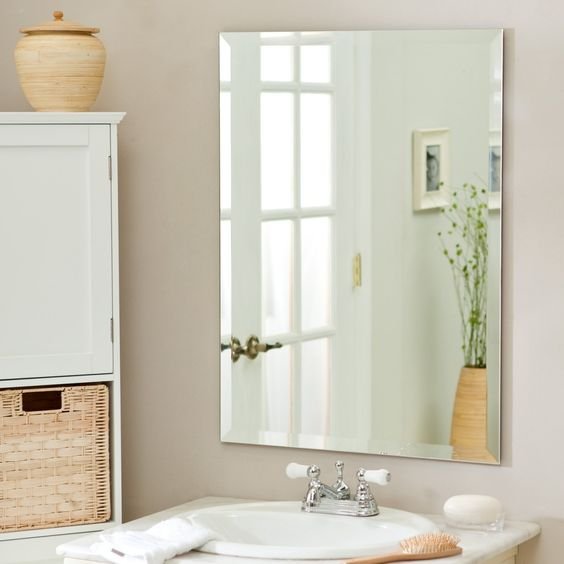 Espelho Banheiro Lapidado Bisotê 50x60cm + Prateleira de Vidro - 4