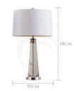 Ver imagem 2 de Abajur de Mesa de Cristal com Detalhes Dourado para Cabeceira de Cama, Quartos e Sala