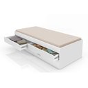 Ver imagem 2 de Bicama Solteiro Bari Branca Gabrielli