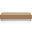 Ver imagem 3 de Puff Decorativo Bali W01 Pés Palito 210x60cm Bouclê Mostarda - Lyam Decor