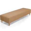 Ver imagem 1 de Puff Decorativo Bali W01 Pés Palito 210x60cm Bouclê Mostarda - Lyam Decor