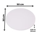 Ver imagem 3 de Tampo Redondo 90 cm (Largura) P25 Pandin MDP 2,50 cm (Altura) Cor Branco