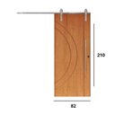 Ver imagem 3 de Porta Correr 10 Trilho Soft Aparente Puxador Tubo 60cm 82cm X 210cm Concept Rodam Abertura Esquerda