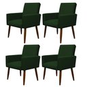 Ver imagem 1 de Kit 4 Poltronas para Sala Pés de Madeira Nina