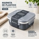 Ver imagem 4 de Marmita Hermética 3 Divisórias 1350ml -Allmix