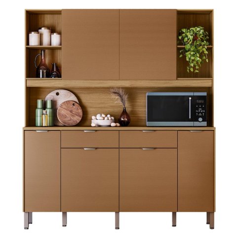 Armário de Cozinha Compacta 6 Portas 5 Nichos Mantra