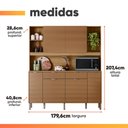 Ver imagem 4 de Armário de Cozinha Compacta 6 Portas 5 Nichos Mantra