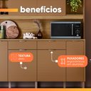 Ver imagem 7 de Armário de Cozinha Compacta 6 Portas 5 Nichos Mantra
