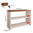 Ver imagem 5 de Sapateira Banco Organizadora de Calçados para Quarto Closet Hall de Entrada Banquinho Safira - Off W