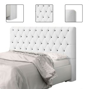 Cabeceira King Size Cama Box Casal Suede 1,95m Lady:branco