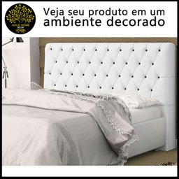 Cabeceira King Size Cama Box Casal Suede 1,95m Lady:branco - 3