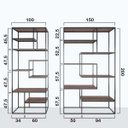 Ver imagem 2 de Estante de Metalon e Madeira para Sala de Estar Duo Metalic Rosa Milkshake - 2,50x0,40x2,00m