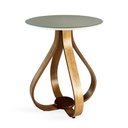 Ver imagem 1 de Mesa Lateral De Canto Pés Cebola 70x50cm Espelhada Branco