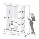 Ver imagem 3 de Guarda Roupa Casal Imop 8 Portas Master com Pés