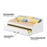 Sofa Cama Lais II com Cama Auxiliar 100% MDF - Branco - 3