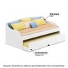 Sofa Cama Lais II com Cama Auxiliar 100% MDF - Branco - 2